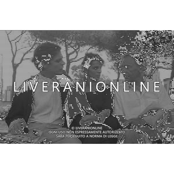 JEAN-LUIS TRINTIGNANT ATTORE CON LAURA MORANTE E JACOB BERGER - RETROSPETTIVA NELLA FOTO ALLA 44ma MOSTRA INTERNAZIONALE D\'ARTE CINEMATOGRAFICA DI VENEZIA NEL 1987 ©ARCHIVIO AGENZIA ALDO LIVERANI SAS