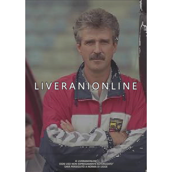 14-09-1997 COMO CAMPIONATO DI CALCIO SERIE C1 COMO-LUMEZZANE 1-1 NELLA FOTO ELIO GUSTINETTI ALLENATORE LUMEZZANE CALCIO AG ALDO LIVERANI SAS