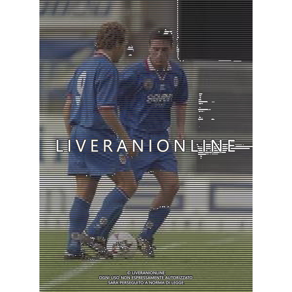14-09-1997 COMO CAMPIONATO DI CALCIO SERIE C1 COMO-LUMEZZANE 1-1 NELLA FOTO FIRMINO ELIA E LUCA CECCONI AG ALDO LIVERANI SAS