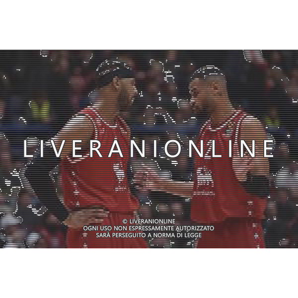TVRG Brandon Davies (Olimpia Milano) SX e Timothe Luwawu-Cabarrot (Olimpia Milano) DX Olimpia Milano vs Anadolu Efes Istanbul Assago (MI) 22-11-2022 Mediolanum Forum Turkish Airlines Euroleague 9a giornata regular season foto Roberto Garavaglia/ag. Aldo Liverani sas/ AGENZIA ALDO LIVERANI SAS