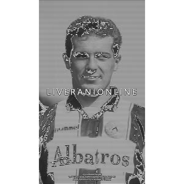 RETROSPETTIVA MAREK KOZMINSKI CALCIATORE NELLA FOTO CON LA MAGLIA DELL\'UDINESE CAMPIONATO CALCIO 1995-1996 AG ALDO LIVERANI SAS