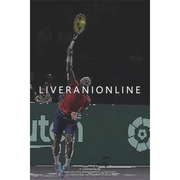 MALAGA, Spagna 24 Novembre Frances Tiafoe durante i quarti di finale di Davis Cup by Rakuten Finals 2022 al Palacio de los Deportes Jose Maria Martin Carpena di Malaga ©Andrea Rosito / AGENZIA ALDO LIVERANI SAS
