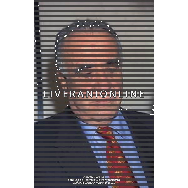 RETROSPETTIVA FRANCO SENSI PRESIDENTE ROMA CALCIO NELLA FOTO FRANCO SENSI PRESIDENTE ROMA CALCIO NELL\'ANNO 1996 A MILANO IN LEGA CALCIO AG ALDO LIVERANI SAS  