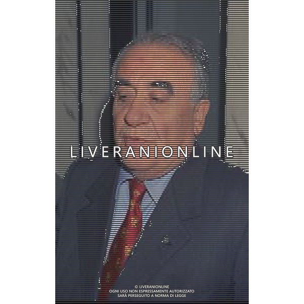 RETROSPETTIVA FRANCO SENSI PRESIDENTE ROMA CALCIO NELLA FOTO FRANCO SENSI PRESIDENTE ROMA CALCIO NELL\'ANNO 1996 A MILANO IN LEGA CALCIO AG ALDO LIVERANI SAS  