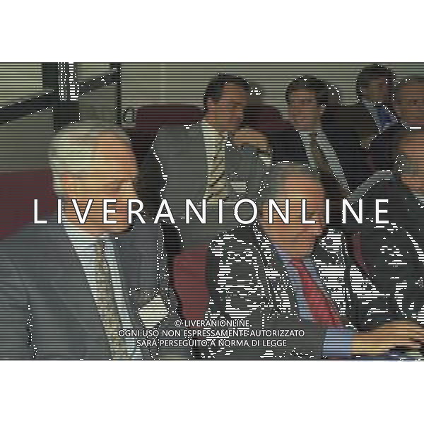 RETROSPETTIVA FRANCO SENSI PRESIDENTE ROMA CALCIO NELLA FOTO FRANCO SENSI PRESIDENTE ROMA CALCIO NELL\'ANNO 1996 A MILANO IN LEGA CALCIO AG ALDO LIVERANI SAS  