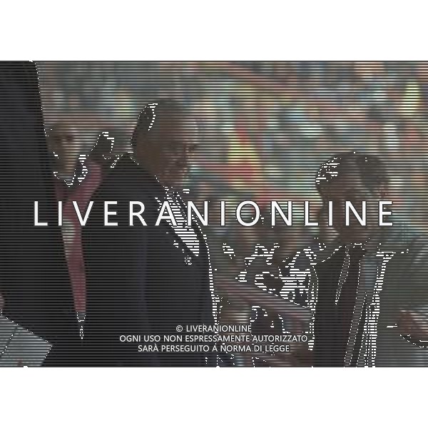 RETROSPETTIVA FRANCO SENSI PRESIDENTE ROMA CALCIO NELLA FOTO FRANCO SENSI PRESIDENTE ROMA CALCIO NELL\'ANNO 1997 A MILANO  AG ALDO LIVERANI SAS  