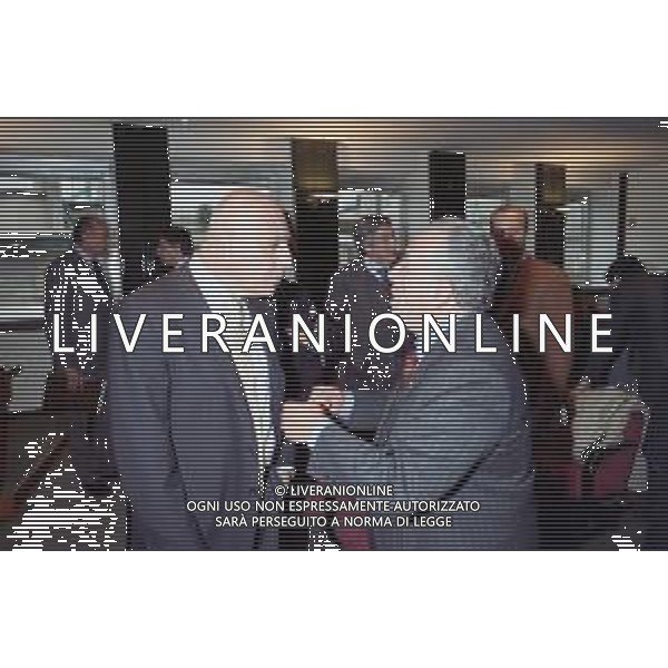 RETROSPETTIVA FRANCO SENSI PRESIDENTE ROMA CALCIO NELLA FOTO FRANCO SENSI PRESIDENTE ROMA CALCIO NELL\'ANNO 1998 A MILANO IN LEGA CALCIO CON ADRIANO GALLIANI AG ALDO LIVERANI SAS  