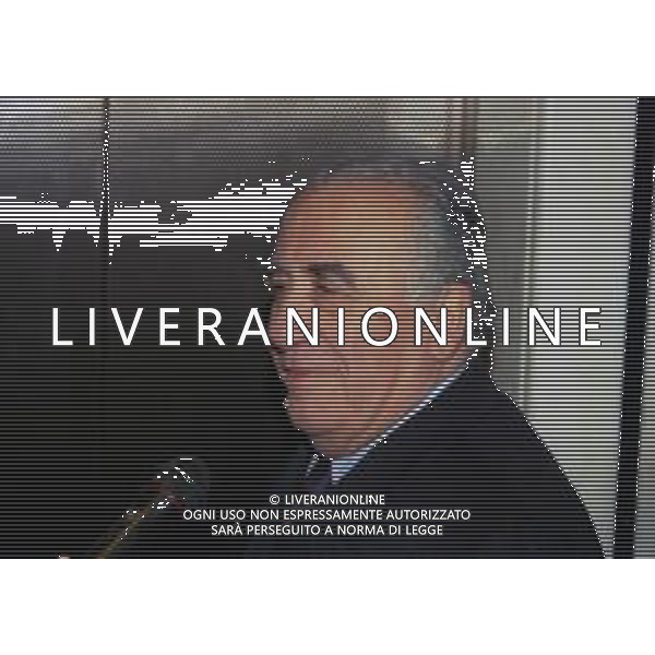 RETROSPETTIVA FRANCO SENSI PRESIDENTE ROMA CALCIO NELLA FOTO FRANCO SENSI PRESIDENTE ROMA CALCIO NELL\'ANNO 1998 A MILANO IN LEGA CALCIO AG ALDO LIVERANI SAS   
