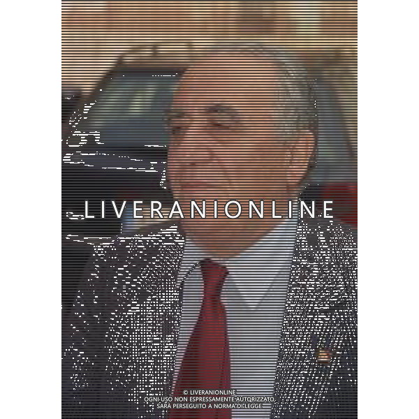RETROSPETTIVA FRANCO SENSI PRESIDENTE ROMA CALCIO NELLA FOTO FRANCO SENSI PRESIDENTE ROMA CALCIO NELL\'ANNO 1998 A MILANO IN LEGA CALCIO AG ALDO LIVERANI SAS   