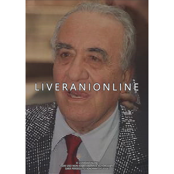 RETROSPETTIVA FRANCO SENSI PRESIDENTE ROMA CALCIO NELLA FOTO FRANCO SENSI PRESIDENTE ROMA CALCIO NELL\'ANNO 1998 A MILANO IN LEGA CALCIO AG ALDO LIVERANI SAS   