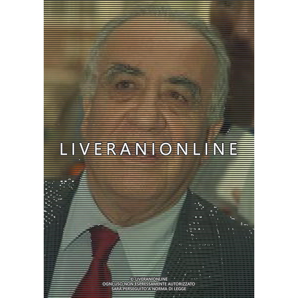 RETROSPETTIVA FRANCO SENSI PRESIDENTE ROMA CALCIO NELLA FOTO FRANCO SENSI PRESIDENTE ROMA CALCIO NELL\'ANNO 1998 A MILANO IN LEGA CALCIO AG ALDO LIVERANI SAS   