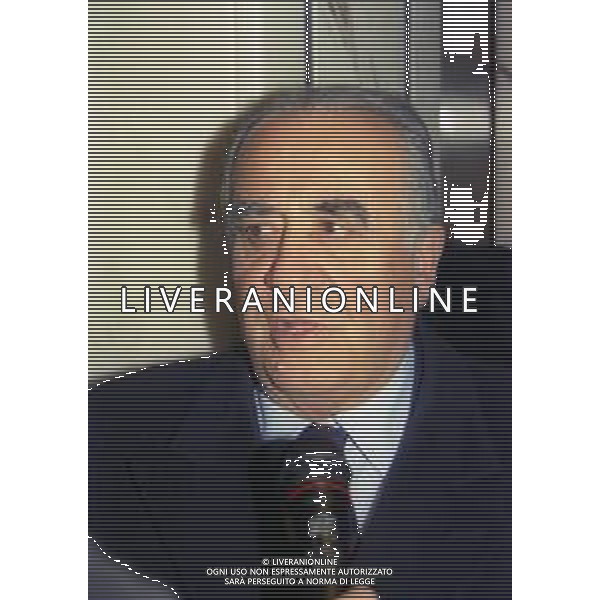RETROSPETTIVA FRANCO SENSI PRESIDENTE ROMA CALCIO NELLA FOTO FRANCO SENSI PRESIDENTE ROMA CALCIO NELL\'ANNO 1998 A MILANO IN LEGA CALCIO AG ALDO LIVERANI SAS   