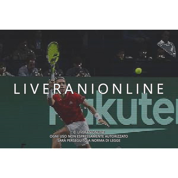 MALAGA, Spagna 26 Novembre 2022 Feliex Auger-Aliassime durante la semifinale di finale di Davis Cup by Rakuten Finals 2022 al Palacio de los Deportes Jose Maria Martin Carpena di Malaga ©Andrea Rosito / AGENZIA AGENZIA ALDO LIVERANI SAS