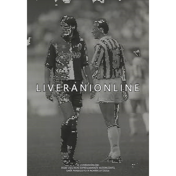 20-09-1992 GENOAVA CAMPIONATO DI CALCIO SERIE A GENOA-JUVENTUS 2-2 NELLA FOTO THOMAS SKUHRAVY E JURGEN KOHLER AG ALDO LIVERANI SAS