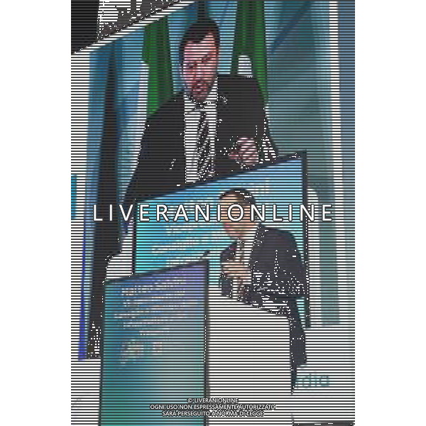 TVRG Lombardia 2030 nella foto Matteo Salvini vicepresidente del Consiglio e ministro delle infrastrutture e dei trasporti Milano 28-11-2022 Convegno Lombardia 2030 presso la Pirelli Hangar Bicocca foto Roberto Garavaglia/ag. Aldo Liverani sas / AGENZIA ALDO LIVERANI SAS