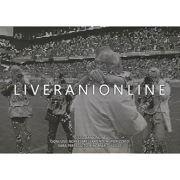 13-05-1995 CAMPIONATO DI CALCIO SERIE A GENOA-JUVENTUS 0-4 NELLA FOTO FABRIZIO RAVANELLI E MARCELLO LIPPI SI ABBRACCIA N FINE GARA VINCITRICE DEL CAMPIONATO DI CALCIO AG ALDO LIVERANI SAS