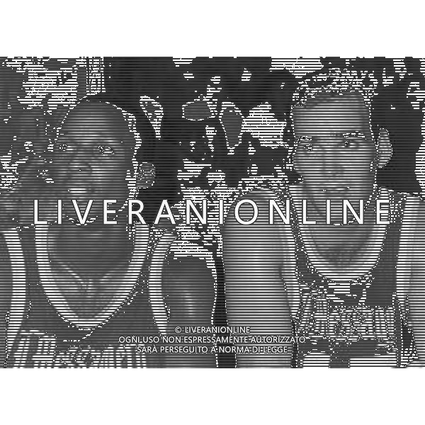 RETROSPETTIVA PALLACANESTRO VIRTUS ROMA BASKET NELL\'ANNO 1989 NELLA FOTO BRIAN SHAW CESTISTA CON DANNY FERRY ©MEZZELANI / ARCHIVIO DFP / AGENZIA ALDO LIVERANI SAS