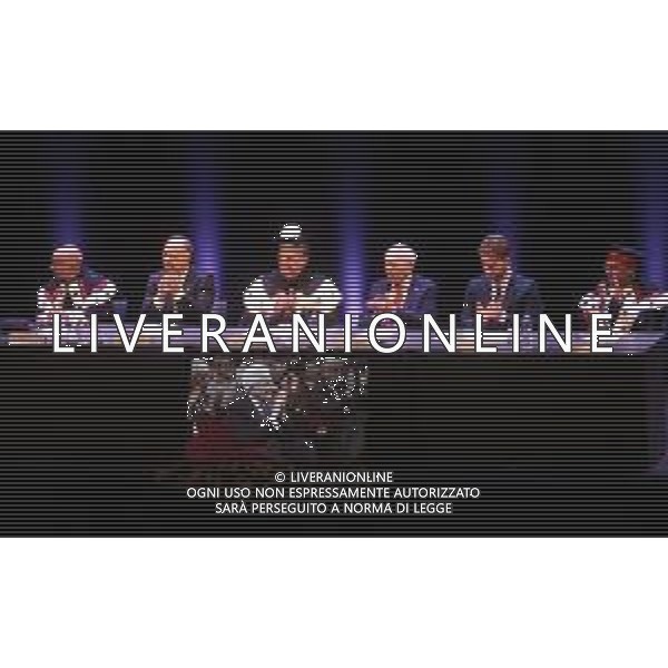 IL PRESIDENTE DELLA REPUBBLICA SERGIO MATTARELLA ALL\'INAUGURAZIONE DELL\'ANNO ACCADEMICO DELL\'UNIVERSITÀ\' \'UNIMORE\' AL TEATRO ARIOSTO DI REGGIO EMILIA 01.12.2022 NELLA FOTO IL RETTORE CARLO PORRO E I DOCENTI ©SANTANDREA / AGENZIA ALDO LIVERANI SAS