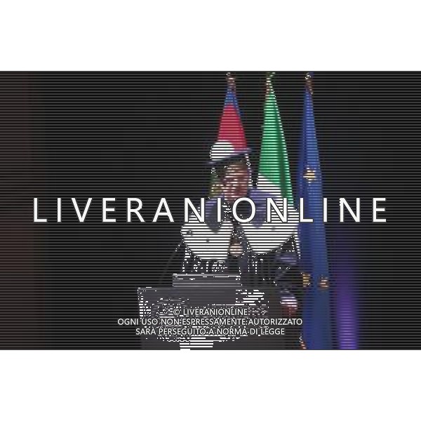 IL PRESIDENTE DELLA REPUBBLICA SERGIO MATTARELLA ALL\'INAUGURAZIONE DELL\'ANNO ACCADEMICO DELL\'UNIVERSITÀ\' \'UNIMORE\' AL TEATRO ARIOSTO DI REGGIO EMILIA 01.12.2022 NELLA FOTO IL RETTORE CARLO PORRO ©SANTANDREA / AGENZIA ALDO LIVERANI SAS