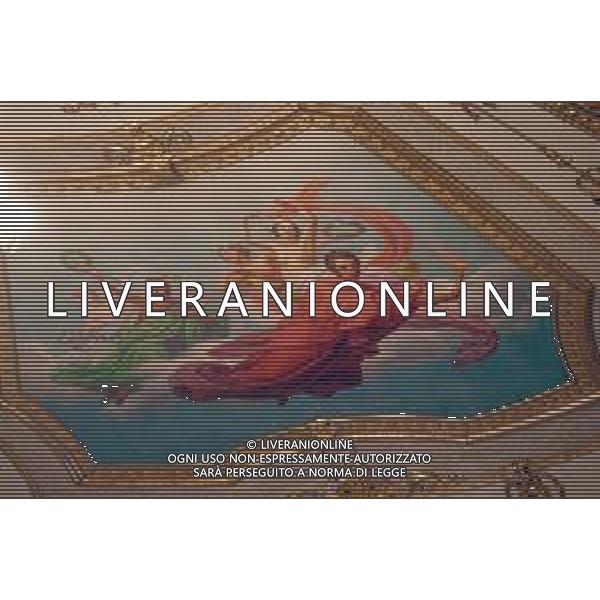 IL PRESIDENTE DELLA REPUBBLICA SERGIO MATTARELLA ALL\'INAUGURAZIONE DELL\'ANNO ACCADEMICO DELL\'UNIVERSITÀ\' \'UNIMORE\' AL TEATRO ARIOSTO DI REGGIO EMILIA 01.12.2022 NELLA FOTO GLI AFFRESCHI SUL SOFFITTO DEL TEATRO ©SANTANDREA / AGENZIA ALDO LIVERANI SAS