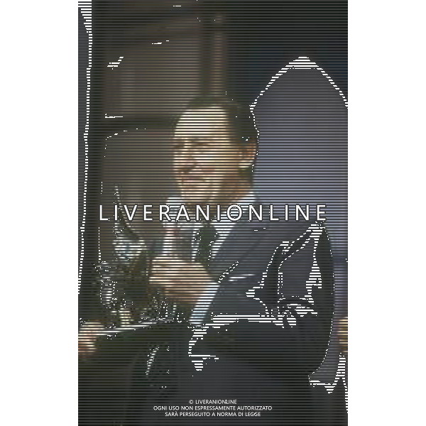 RETROSPETTIVA ALBERTO SORDI ATTORE NELLA FOTO ALBERTO SORDI A VENEZIA NELL\'ANNO 1989 AG ALDO LIVERANI SAS 