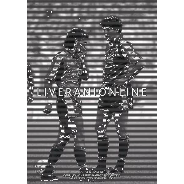 01-10-1989 GENOVA CAMPIONATO DI CALCIO SERIE A GENOA-SAMPDORIA 1-2 NELLA FOTO CARLOS AGUILERA E JOSE PERDOMO AG ALDO LIVERANI SAS