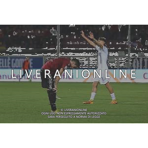 08.12.2022 REGGIO CALABRIA STADIO ORESTE GRANILLO. CAMPIONATO SERIE B. REGGINA VS FROSINONE. IN FOTO ESULTANZA A FINE GARA DI BOLOCA FROSINONE E LA DELUSIONE DI FABBIAN REGGINA ©GARREFFA PASQUALE / AGENZIA ALDO LIVERANI SAS