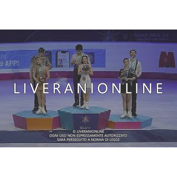 TVMV-Torino 09.12.2022 Palavela © Manuela Viganti/Agenzia Aldo Liverani Grand Prix of Figure Skating Final 2022/2023 Torino Nella foto: riku miura e ryuchi kihara medaglia d\'oro, alexa knieruim e brandon fraze medalglia d\'argento e sara conti e niccolo macii medaglia di bronzo pairs free skating ©Manuela Viganti / AGENZIA ALDO LIVERANI SAS