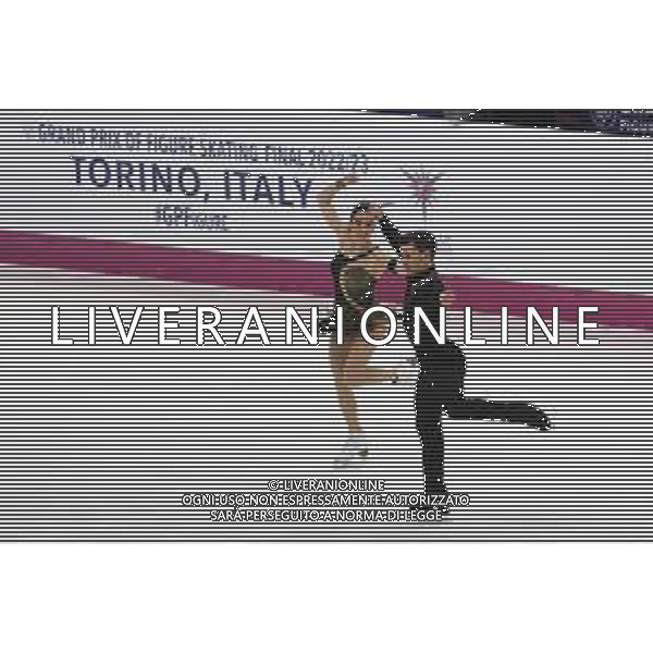 TVMV-Torino 09.12.2022 Palavela © Manuela Viganti/Agenzia Aldo Liverani Grand Prix of Figure Skating Fianl 2022/2023 Torino Nella foto: charlene guignard e marco fabbri ice dance rhythm dance ©Manuela Viganti / AGENZIA ALDO LIVERANI SAS