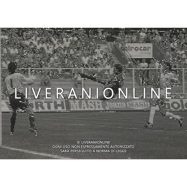 01-09-1991 GENOVA CAMPIONATO DI CALCIO SERIE A GENOA-CREMONESE 2-0 NELLA FOTO GOAL CARLOS AGUILERA AG ALDO LIVERANI SAS