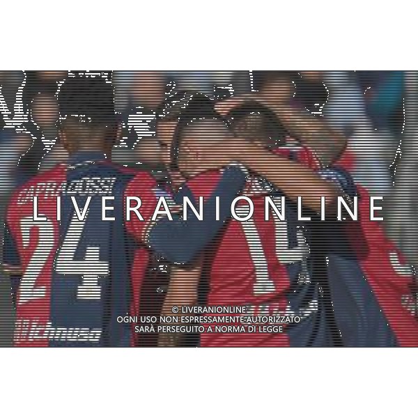 11-12-2022. Cagliari Calcio-A.C. Perugia Calcio 17° giornata serie BKT 2022/2023, stadio Unipol Domus Cagliari. Foto Salvatore Moi/Aldo Liverani s.a.s. Nella foto: Gol ed esultanta in casa, del Cagliari Calcio contro Perugia Calcio, allo stadio Unipol Domuis di Cagliari. Segna: Leonardo Pavoletti ©MOI SALVATORE / AGENZIA ALDO LIVERANI SAS