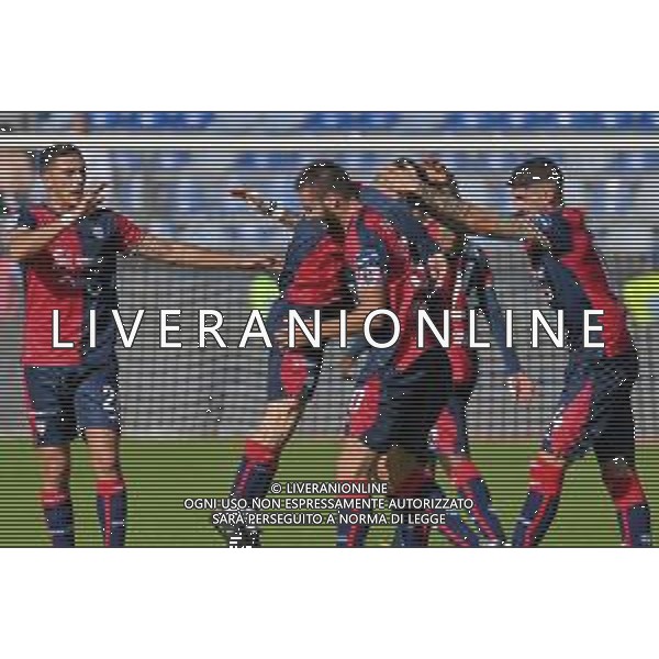 11-12-2022. Cagliari Calcio-A.C. Perugia Calcio 17° giornata serie BKT 2022/2023, stadio Unipol Domus Cagliari. Foto Salvatore Moi/Aldo Liverani s.a.s. Nella foto: Gol ed esultanta in casa, del Cagliari Calcio contro Perugia Calcio, allo stadio Unipol Domuis di Cagliari. Segna: Leonardo Pavoletti ©MOI SALVATORE / AGENZIA ALDO LIVERANI SAS