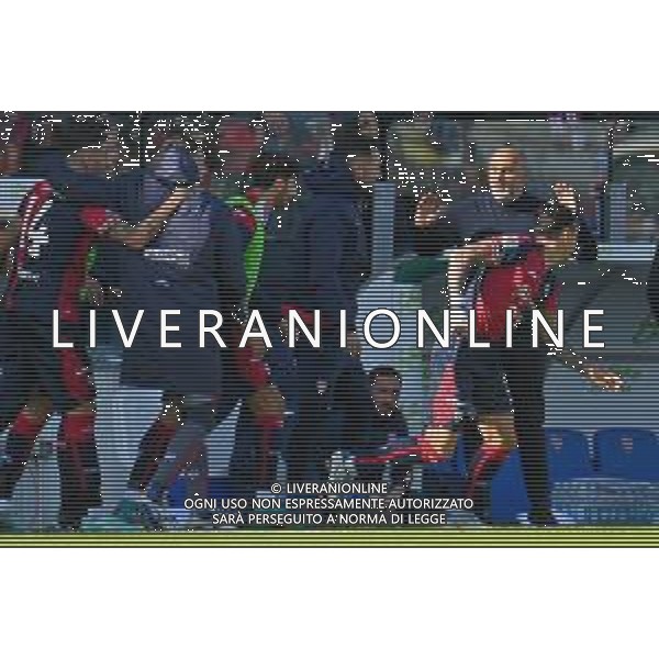 11-12-2022. Cagliari Calcio-A.C. Perugia Calcio 17° giornata serie BKT 2022/2023, stadio Unipol Domus Cagliari. Foto Salvatore Moi/Aldo Liverani s.a.s. Nella foto: Gol ed esultanta in casa, del Cagliari Calcio contro Perugia Calcio, allo stadio Unipol Domuis di Cagliari. Segna: Gianluca Lapadula Cagliari - fabio liverani ©MOI SALVATORE / AGENZIA ALDO LIVERANI SAS