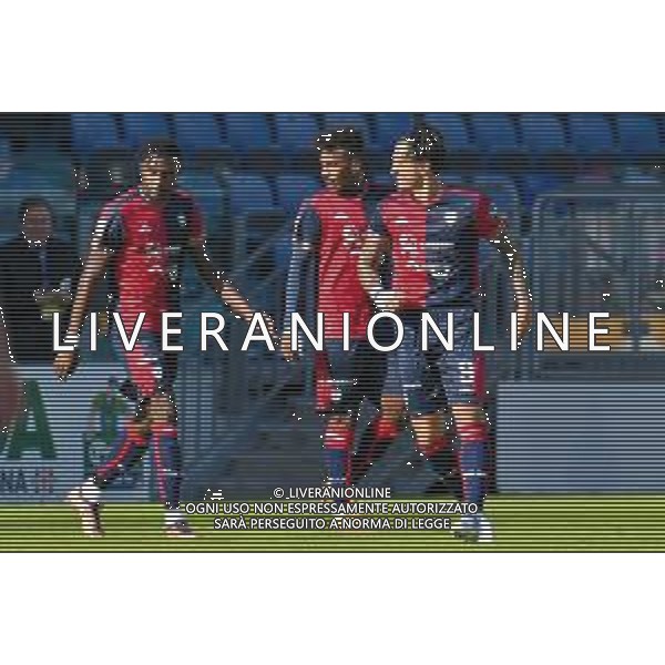 11-12-2022. Cagliari Calcio-A.C. Perugia Calcio 17° giornata serie BKT 2022/2023, stadio Unipol Domus Cagliari. Foto Salvatore Moi/Aldo Liverani s.a.s. Nella foto: Gol ed esultanta in casa, del Cagliari Calcio contro Perugia Calcio, allo stadio Unipol Domuis di Cagliari. Segna: Gianluca Lapadula Cagliari ©MOI SALVATORE / AGENZIA ALDO LIVERANI SAS