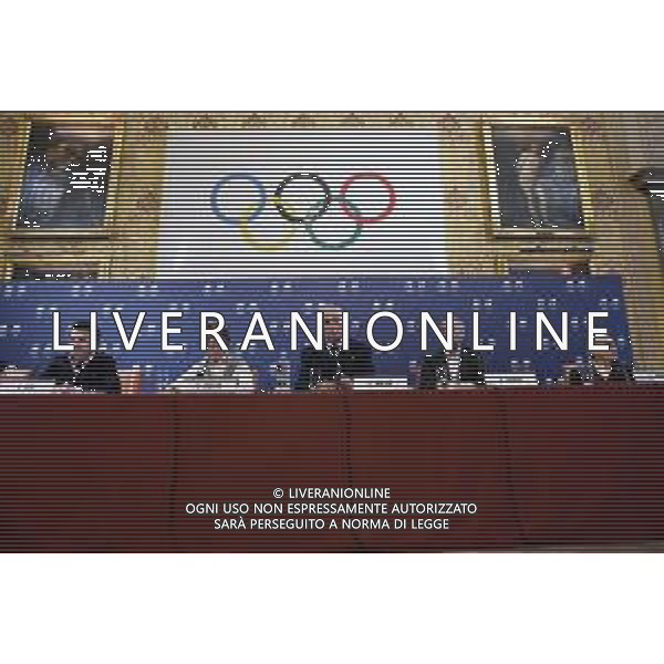 TVRG Conferenza stampa CIO e Milano Cortina 2026 nella foto un momento della conferenza stampa Milano 14-12-2022 Conferenza stampa presso la Sala dell\'Orologio di Palazzo Marino con alcuni rappresentanti del CIO Comitato Olimpico Internazionale e del comitato organizzatore dei Giochi Olimpici e Paralimpici di Milano Cortina 2026 foto Roberto Garavaglia/ag. Aldo Liverani sas/ AGENZIA ALDO LIVERANI SAS