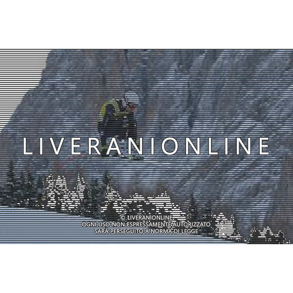 Apripista in azione durante la discesa libera di Coppa del Mondo di sci, 15 Dicembre 2022, Val Gardena, Bolzano, Italia. ©Tommasini RobertoAG ALDO LIVERANI SAS