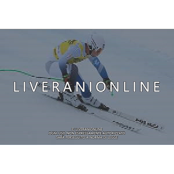 Adur Etxezarreta (ESP) durante la discesa libera di Coppa del Mondo di sci, 15 Dicembre 2022, Val Gardena, Bolzano, Italia. ©Tommasini RobertoAG ALDO LIVERANI SAS