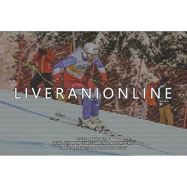 Johan Clarey (FRA) durante la discesa libera di Coppa del Mondo di sci, 17 Dicembre 2022, Val Gardena, Bolzano, Italia. ©Tommasini Roberto / AGENZIA ALDO LIVERANI SAS