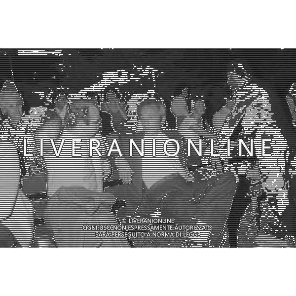 FESTA PER LA NASCITA DEL CANALE TELEVISIVO RETE 4, INAUGURAZIONE A VILLA REALE DI MONZA NELL\'ANNO 1982 - RETROSPETTIVA NELLA FOTO SANDRO MAYER AG AGENZIA ALDO LIVERANI SAS