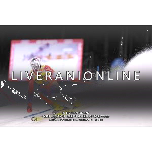 Daniel Yule (SUI) durante lo slalom speciale di Coppa del Mondo di sci, 22 Dicembre 2022, Madonna di Campiglio, Trento, Italia. ©Roberto Tommasini / AGENZIA ALDO LIVERANI SAS