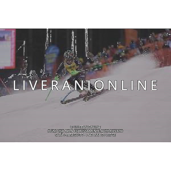 Stefano Gross (ITA) durante lo slalom speciale di Coppa del Mondo di sci, 22 Dicembre 2022, Madonna di Campiglio, Trento, Italia. ©Roberto Tommasini / AGENZIA ALDO LIVERANI SAS