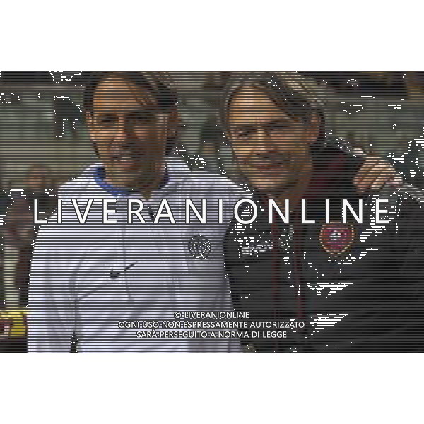 22.12.2022 REGGIO CALABRIA STADIO ORESTE GRANILLO. AMICHEVOLE REGGINA VS INTER IN FOTO FILIPPO INZAGHI ALLENATORE REGGINA SIMONE INZAGHI ALLENATORE INTER ©GARREFFA PASQUALE / AGENZIA ALDO LIVERANI SAS