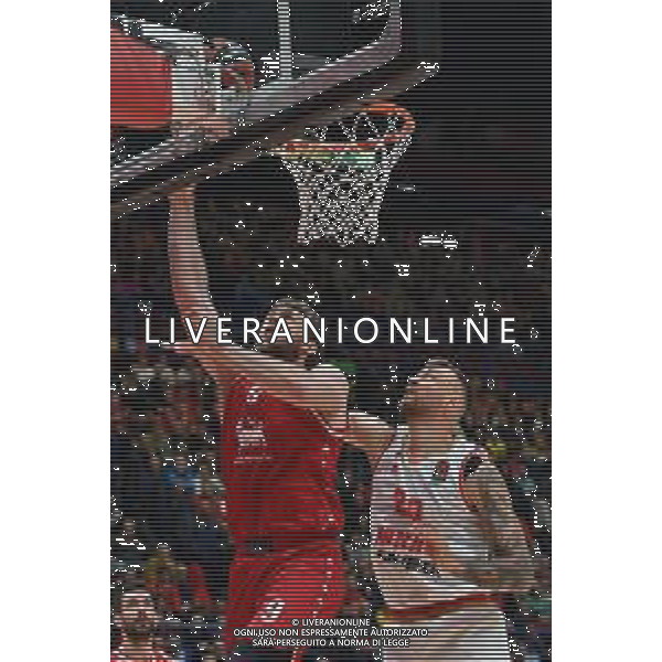 TVRG Nicolo\' Melli (Olimpia Milano) e Donatas Motiejunas (Monaco) EA7 Emporio Armani Milano vs Monaco Assago (MI) 23-12-2022 Mediolanum Forum Turkish Airlines Euroleague 15a giornata regular season foto Roberto Garavaglia/ag. Aldo Liverani sas / AGENZIA ALDO LIVERANI SAS