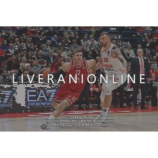 TVRG Billy Baron (Olimpia Milano) e Donatas Motiejunas (Monaco) EA7 Emporio Armani Milano vs Monaco Assago (MI) 23-12-2022 Mediolanum Forum Turkish Airlines Euroleague 15a giornata regular season foto Roberto Garavaglia/ag. Aldo Liverani sas / AGENZIA ALDO LIVERANI SAS