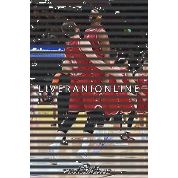 TVRG esultanza Nicolo\' Melli (Olimpia Milano) e Brandon Davies (Olimpia Milano) EA7 Emporio Armani Milano vs Monaco Assago (MI) 23-12-2022 Mediolanum Forum Turkish Airlines Euroleague 15a giornata regular season foto Roberto Garavaglia/ag. Aldo Liverani sas / AGENZIA ALDO LIVERANI SAS