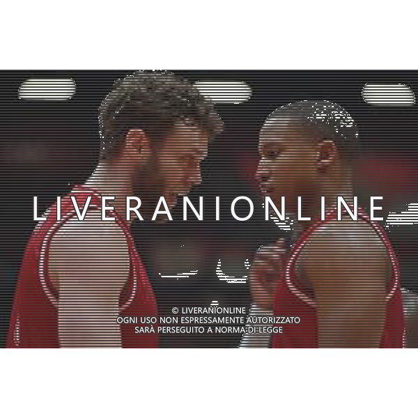 TVRG Nicolo\' Melli (Olimpia Milano) SX e Devon Hall (Olimpia Milano) DX EA7 Emporio Armani Milano vs Monaco Assago (MI) 23-12-2022 Mediolanum Forum Turkish Airlines Euroleague 15a giornata regular season foto Roberto Garavaglia/ag. Aldo Liverani sas / AGENZIA ALDO LIVERANI SAS