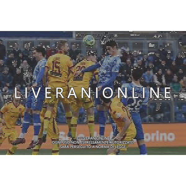 TVRG Cas Ruben Odenthal (Como) vicino al gol del 2 a 0, colpisce il palo con un colpo di testa su calcio d\'angolo Como vs Cittadella Como 26-12-2022 Stadio Giuseppe Sinigaglia Campionato Serie BKT - 19a giornata foto Roberto Garavaglia/ag. Aldo Liverani sas