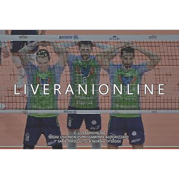 TVRG da SX Arthur Szwarc (Vero Volley Monza), Stephen Maar (Vero Volley Monza) e Thomas Beretta (Vero Volley Monza) Allianz Powervolley Milano vs Vero Volley Monza Milano 26-12-2022 Allianz Cloud PalaLido SuperLega Credem Banca - 13a giornata regular season foto Roberto Garavaglia/ag. Aldo Liverani sas