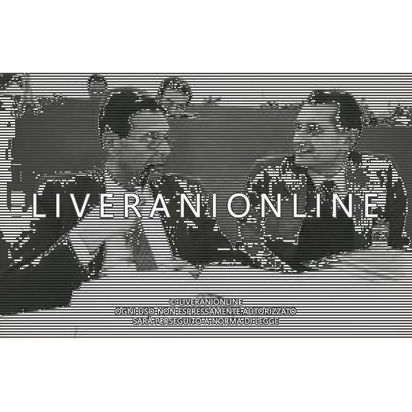 RETROSPETTIVA LUCIANO LAMA POLITICO NELLA FOTO LUCIANO LAMA CON ANTONIO PIZZINATO AG ALDO LIVERANI SAS