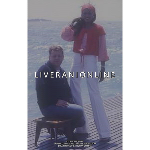 DIAP-RETROSPETTIVA PAOLO VILLAGGIO ATTORE NELLA FOTO PAOLO VILLAGGIO CON ZEUDI ARAYA A CANNES NELL\'ANNO 1976 AG ALDO LIVERANI SAS